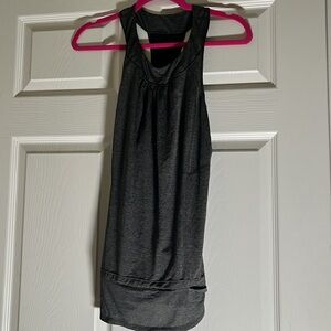 Women’s Lululemon black and dark gray exercise tank top